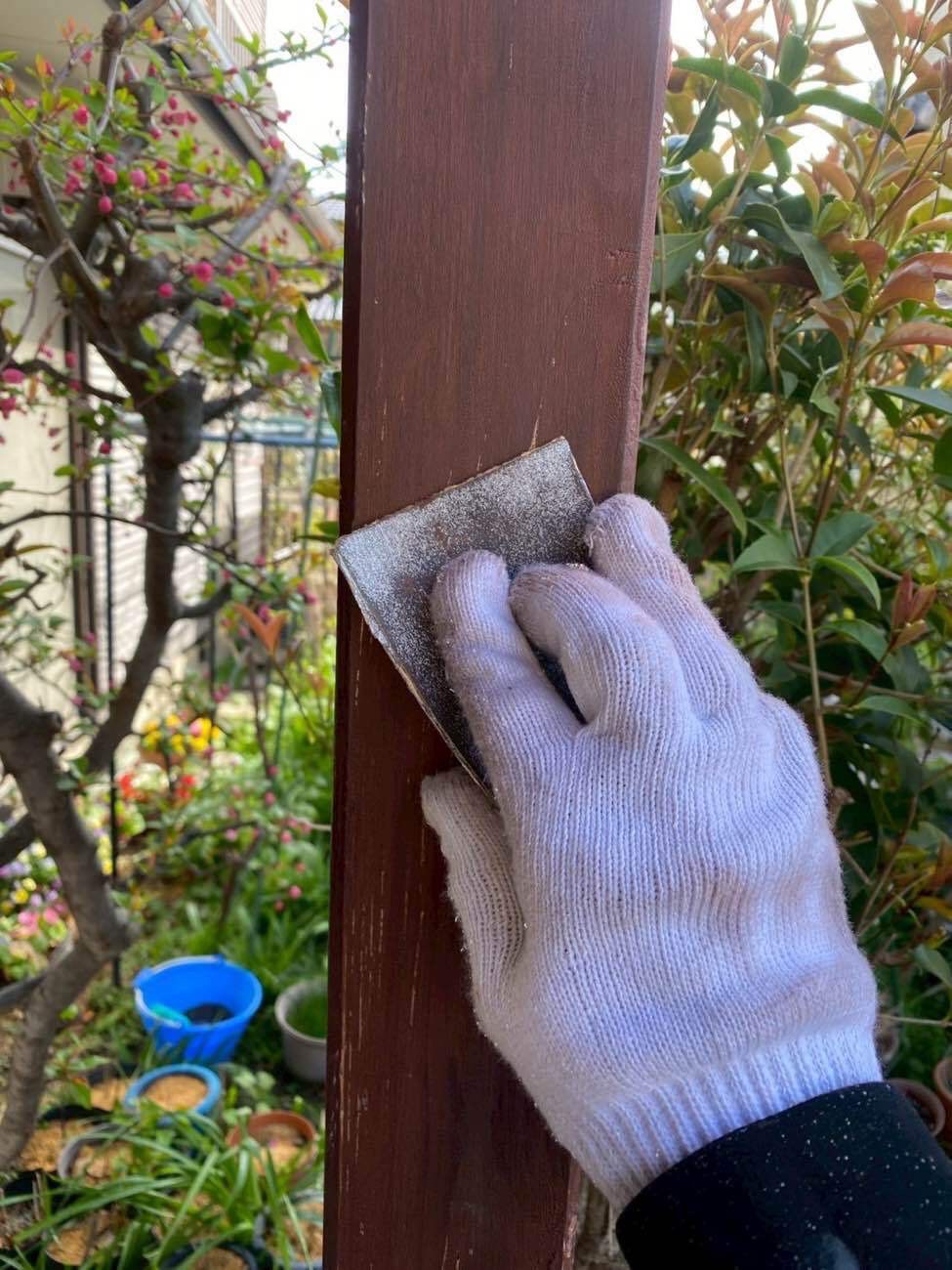 塗装後のやすり掛け